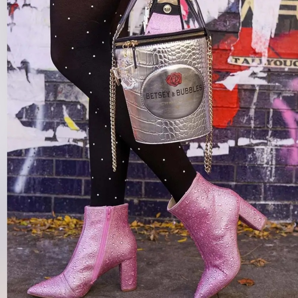 Betsey Johnson Cady Lt. Pnk
Rhinestone Embellished Dress Bootie new with box.#13 - Picture 8 of 9